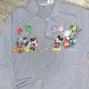 Vintage Disney Store embroiderd button up